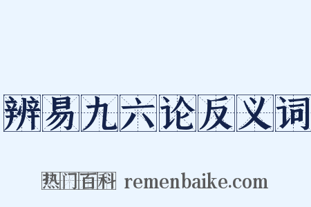 辨易九六论反义词是什么意思的图片